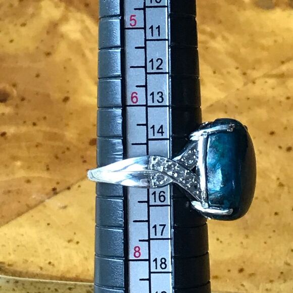 Natural Shadowkite Sterling Silver Ring Size 7 - Picture 7 of 8